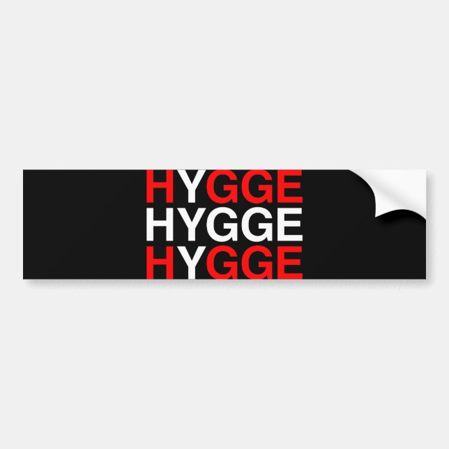 HYGGE Dänische Flagge Autoaufkleber (Vorne)
