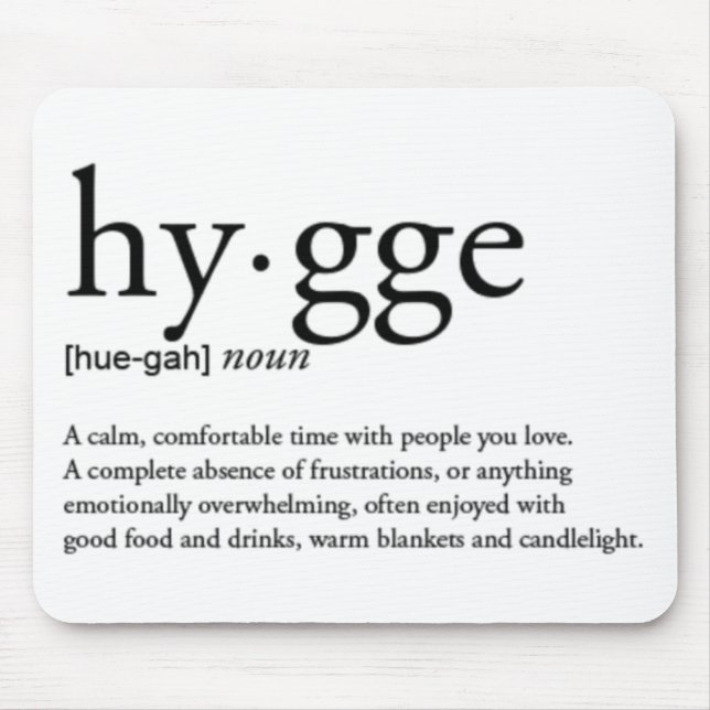 Hygge Definition Mousepad (Vorne)