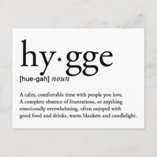 Hygge Definition Postkarte