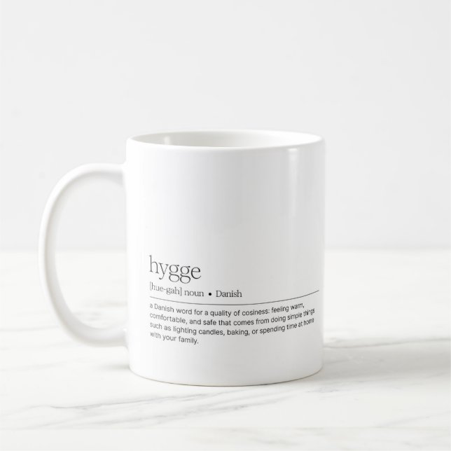 Hygge Definition-Tasse Kaffeetasse (Links)