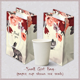 Hygge Folk Art Rabbit Butterfly Floral Geburtstag Kleine Geschenktüte