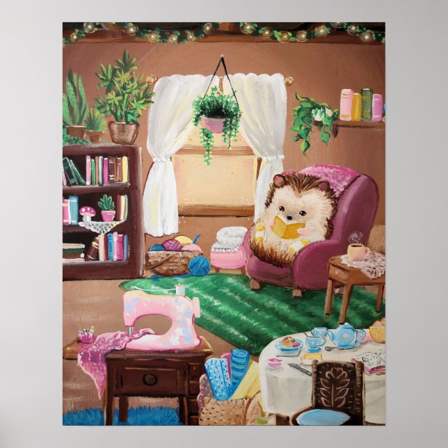 Hygge Igel Poster (Vorne)
