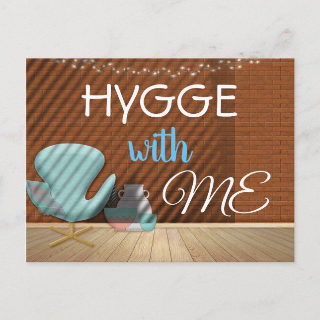 HYGGE mit ME Cosy Zen Einladung Postkarte (Vorderseite)