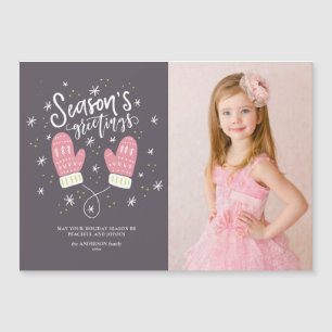 Hygge Mittens Weihnachtsfeiertag Magnetkarte