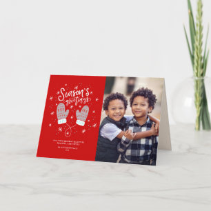 Hygge Mittens Weihnachtskarte Faltkarte Feiertagskarte