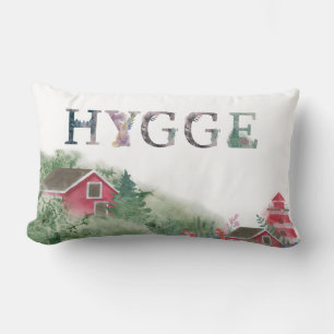 Hygge Pillows - Wasserfarbe Nordische Winterlandsc Lendenkissen