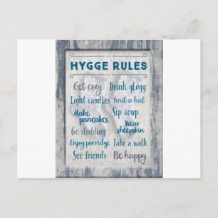 Hygge Rules Postkarte