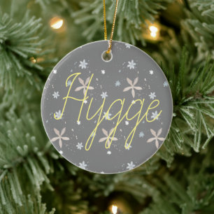 Hygge Snow-Blume anpassbar Keramik Ornament