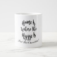 Hygge Zuhause Hot Chocolate Typografie