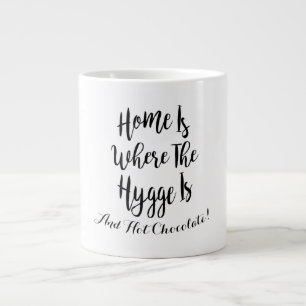 Hygge Zuhause Hot Chocolate Typografie Jumbo-Tasse