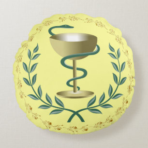 Hygieia~Pharmacy~Apothecary~Dispensary~ Rundes Kissen