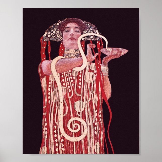 Hygieia von Gustav Klimt Poster (Vorne)