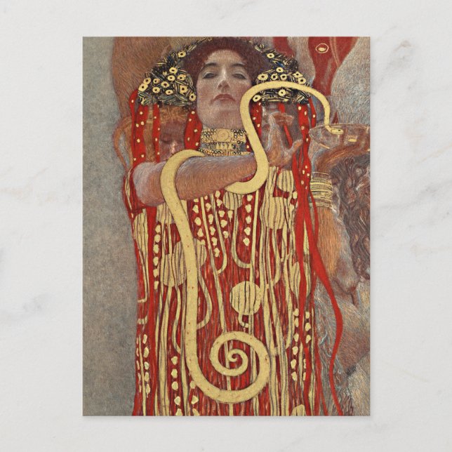Hygieia von Gustav Klimt Postkarte (Vorderseite)