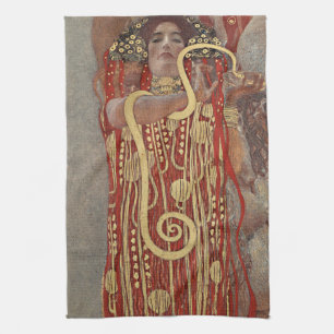 Hygieia von Gustav Klimt, Vintage Art Nouveau Geschirrtuch