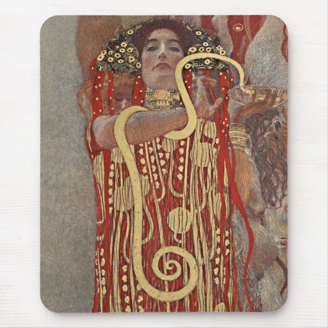 Hygieia von Gustav Klimt, Vintager Jugendstil Mousepad (Vorne)