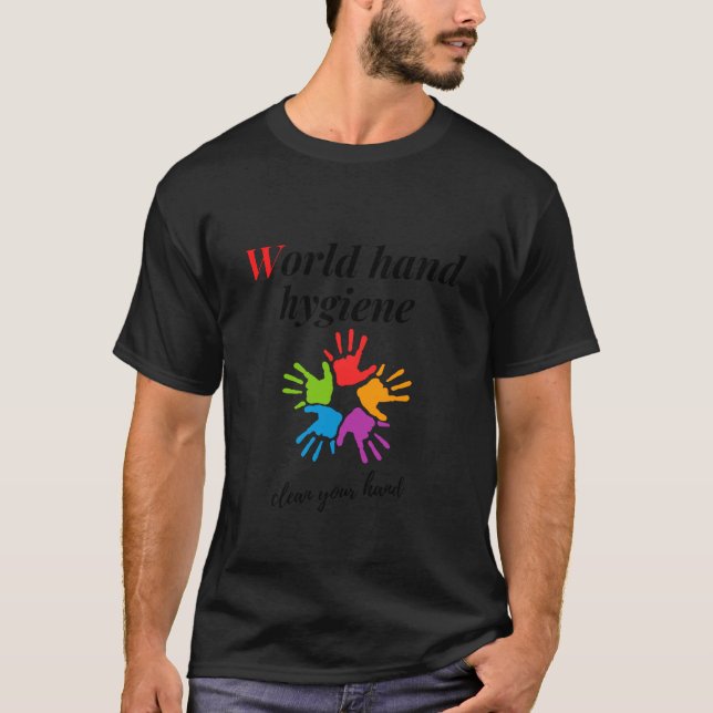 Hygiene auf der Welt - die Hand reinigen  T-Shirt (Vorderseite)