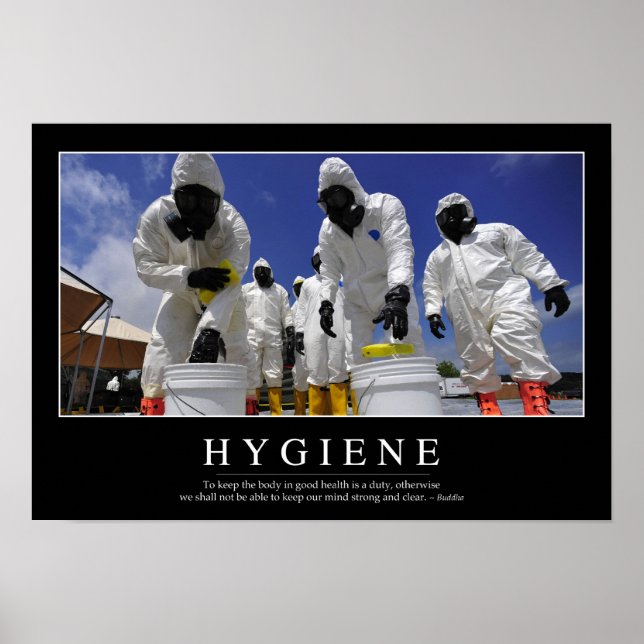 Hygiene: Inspiration Zitat Poster (Vorne)