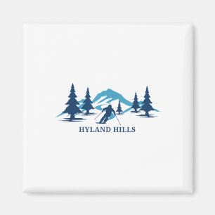 Hyland Hills Minnesota Ski Resort Skifahrer _1 Magnet