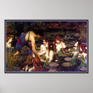 Hylas und die Nymphen - von John Waterhouse Poster