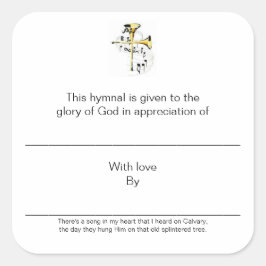 Hymnale Teller im Hinblick auf Quadratischer Aufkleber