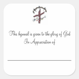 Hymnale Teller im Hinblick auf Quadratischer Aufkleber