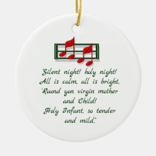 Hymne Ornament "Stille Nacht" Weihnachten