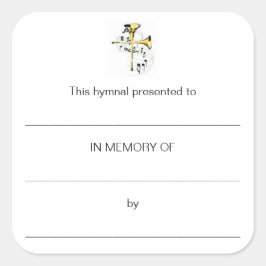 Hymnus-Teller zum Gedenken an Quadratischer Aufkleber