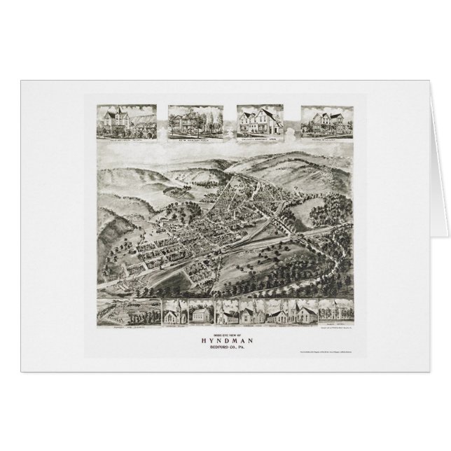 Hyndman, panoramische Karte PAs - 1906 (Vorderseite (Horizontal))