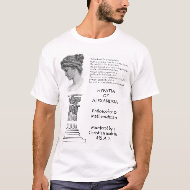 Hypatia von ANZEIGE Alexandrias 370-415 T-Shirt (Vorderseite)