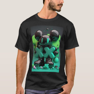 Hypebeast Kaws Metal Print Design T-Shirt