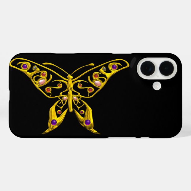 HYPER BUTTERFLY Black Case-Mate iPhone Hülle (Rückseite (Horizontal))