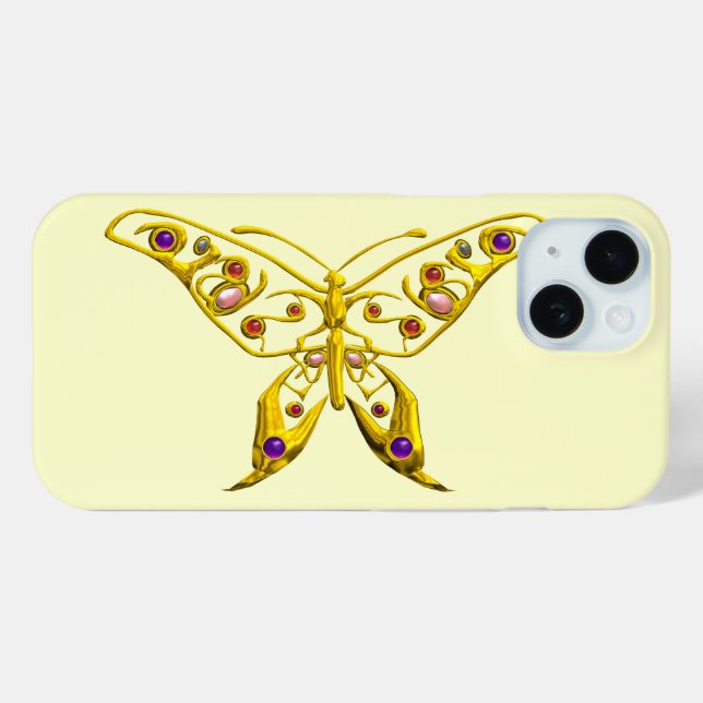 HYPER BUTTERFLY ,Cream Case-Mate iPhone Hülle (Rückseite (Horizontal))