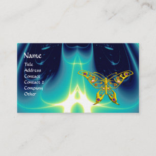 HYPER BUTTERFLY / LEICHTE WELLEN, Aqua Blue, Turqu Visitenkarte