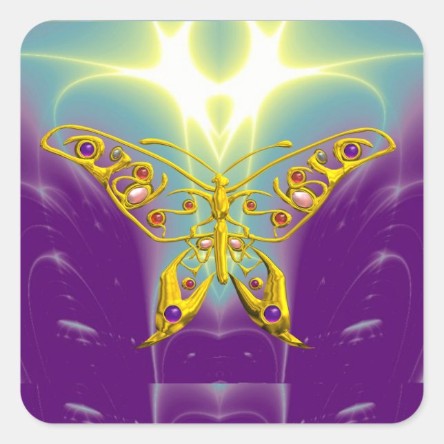 HYPER BUTTERFLY QUADRATISCHER AUFKLEBER (Vorderseite)