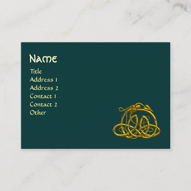 HYPER DRAGON, grün Visitenkarte (Vorderseite)