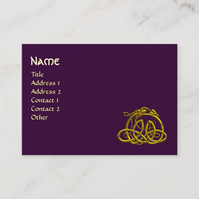 HYPER DRAGON, lila Visitenkarte (Vorderseite)