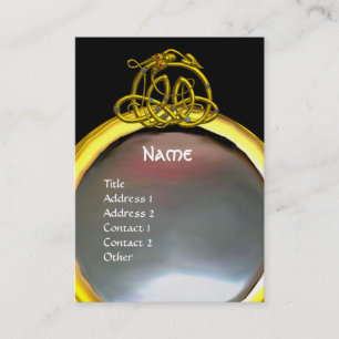 HYPER DRAGON PEARL MONOGRAM rosa, schwarz gelb Visitenkarte