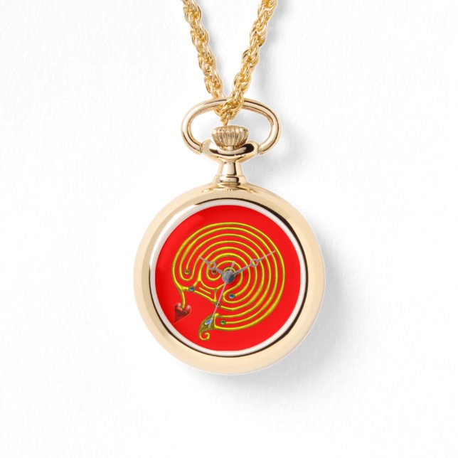 HYPER LABYRINTH, rot Armbanduhr (Vorderseite)