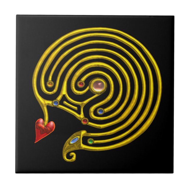 HYPER LABYRINTH, schwarz Fliese (Vorderseite)