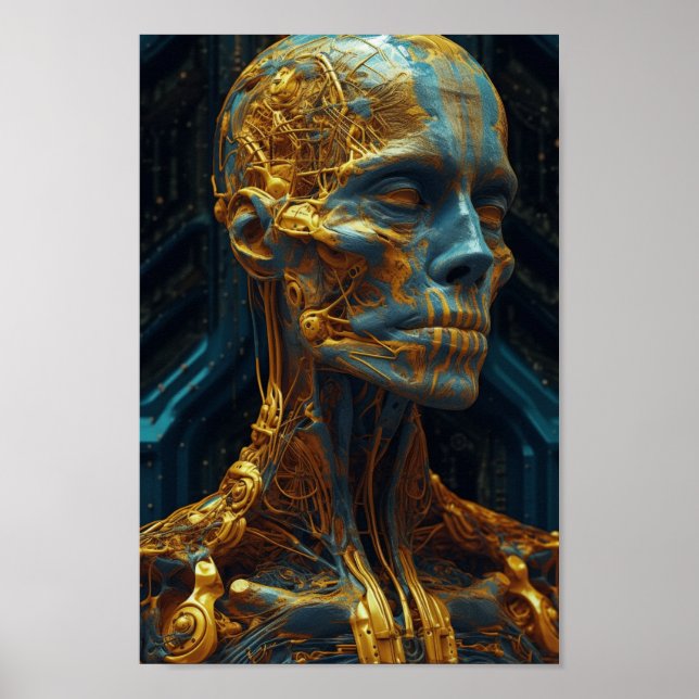 Hyper-Maximalist Abstrakte Kunstdrucke für Vollkör Poster (Vorne)