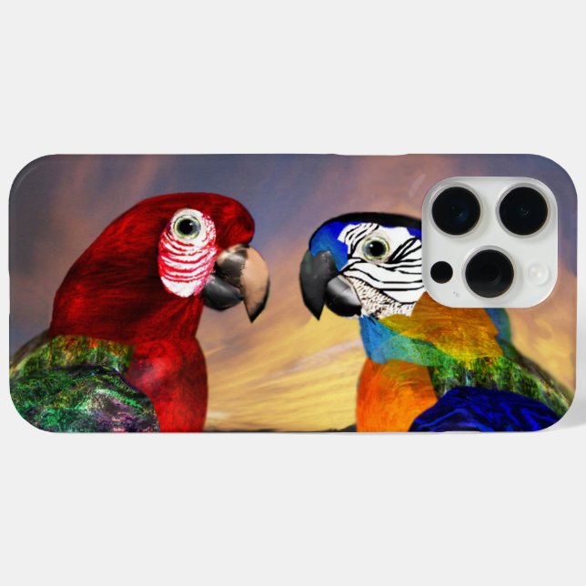 HYPER PARROS /RED UND BLAUE ARA Case-Mate iPhone HÜLLE (Rückseite (Horizontal))