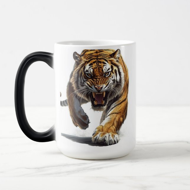 Hyper-Realistischer Tiger Verwandlungstasse (Links)