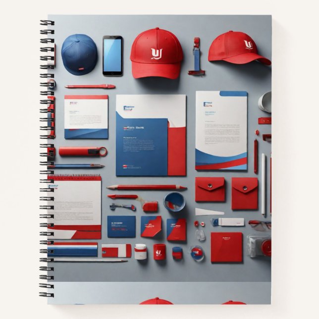 Hyper-Realistisches Corporate Identity Notebook Notizbuch (Vorderseite)