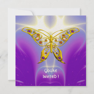 HYPER SCHMETTERLING lila fuchsia violett champagne Einladung