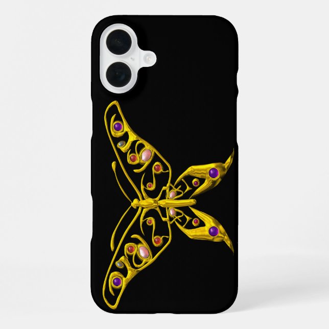 HYPER SCHMETTERLING Schwarz iPhone Hülle (Rückseite)