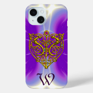 HYPER VALENTINE GOLD CELTIC HERZ MONOGRAMM Lila Case-Mate iPhone Hülle