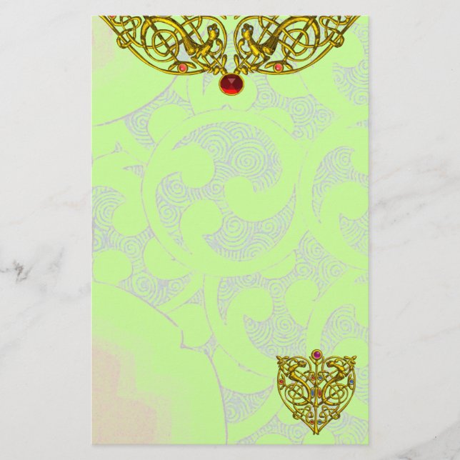 HYPER VALENTINE, grün Briefpapier (Vorderseite)