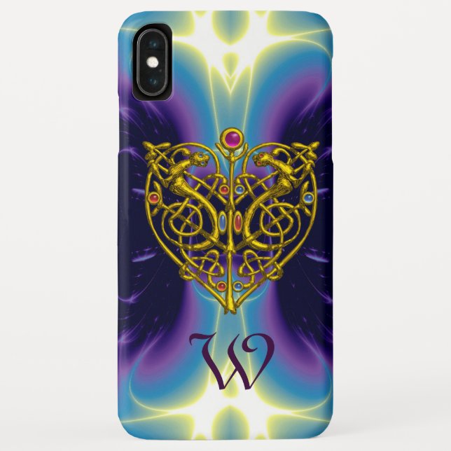 HYPER VALENTINE MONOGRAMM Pink Fuchsia Lila Case-Mate iPhone Hülle (Rückseite)