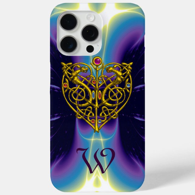 HYPER VALENTINE MONOGRAMM Pink Fuchsia Lila Case-Mate iPhone Hülle (Rückseite)