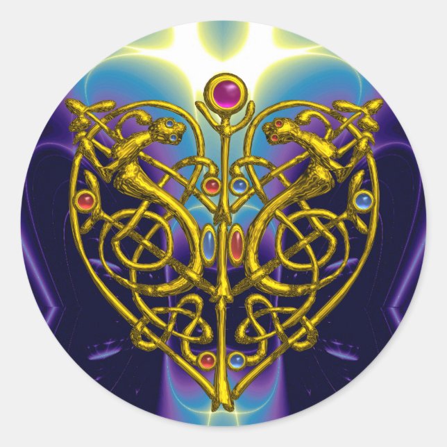 HYPER VALENTINE Pink Fuchsia Lila Runder Aufkleber (Vorderseite)